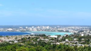Wide view of Guam's western coast