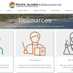 A screenshot of PI-CASC's K-12 Education Hub website