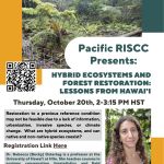 Pacific RISCC October 2022 webinar flyer