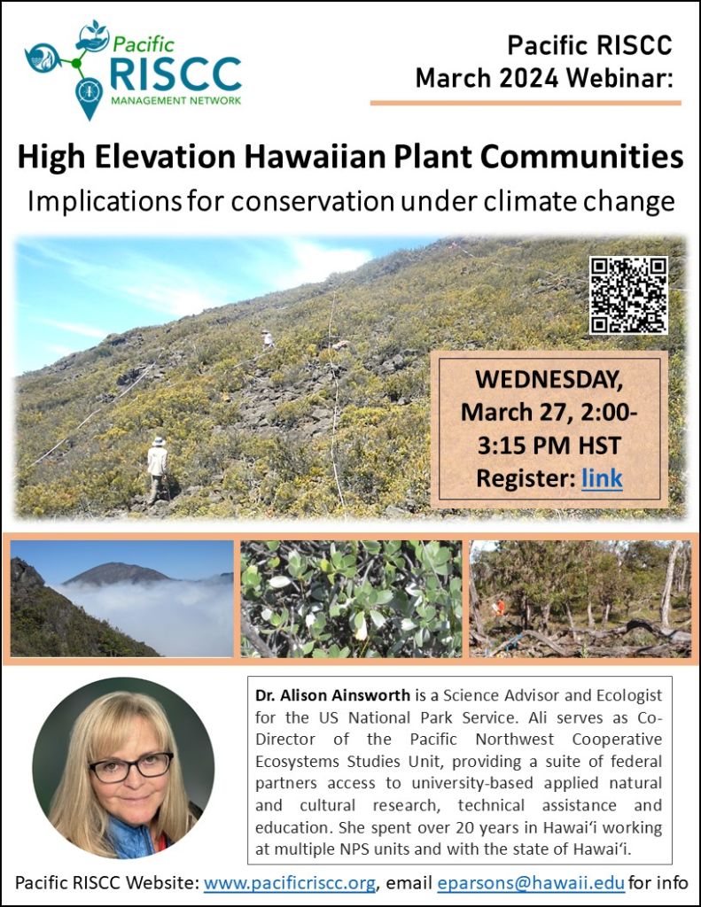 This is a webinar flyer for the 2024 March pacific RISCC Webinar