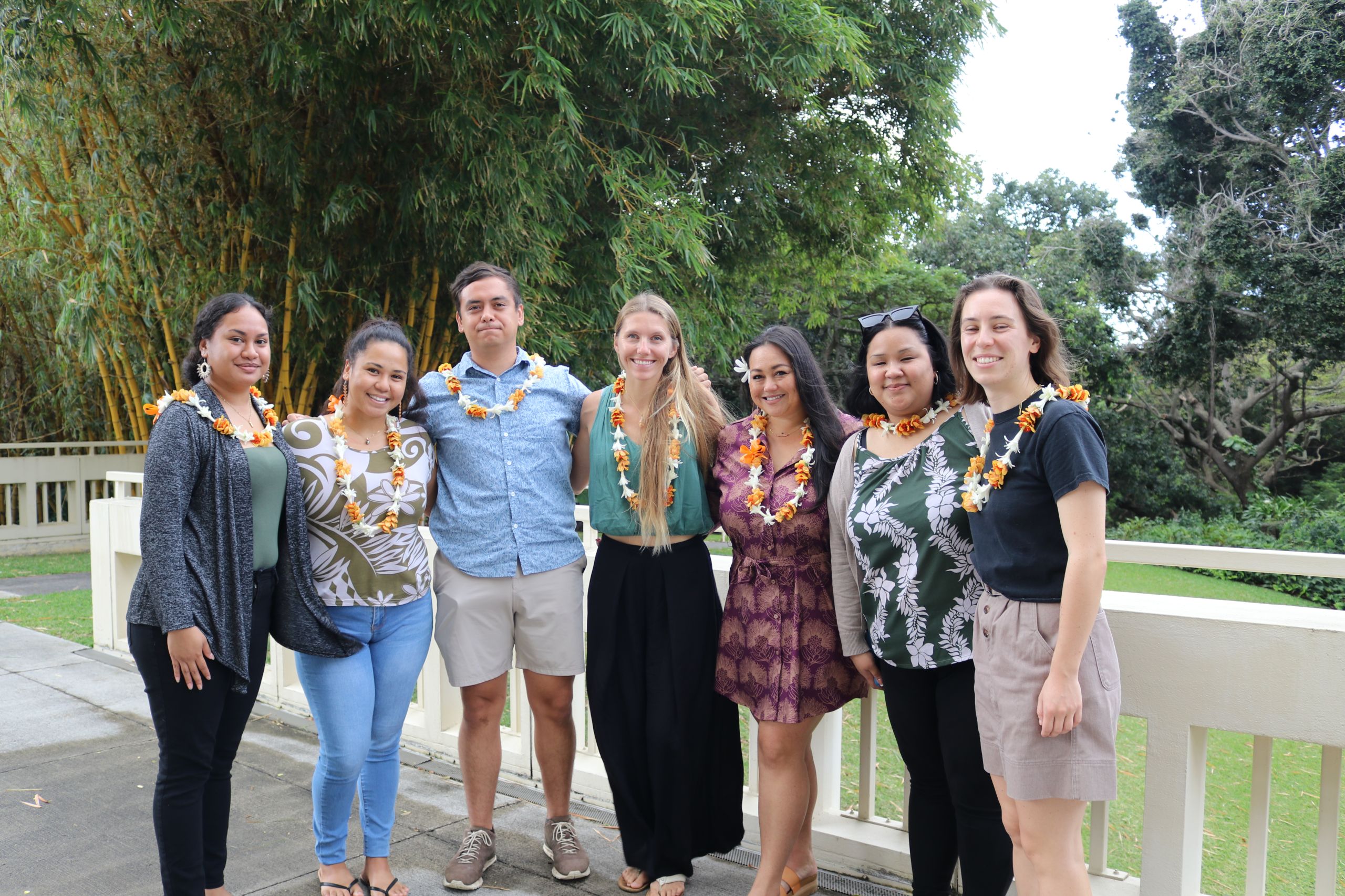 Group shot of PI-CASC Graduate Scholars in front of East West Center.