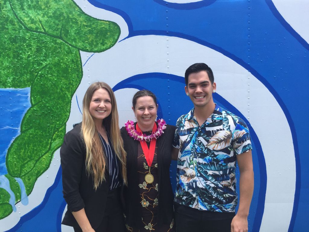 Group photo of Maria Steadmon, Tyler Gerken and Tracy Wiegner.